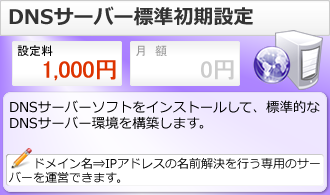 DNSサーバー標準初期設定